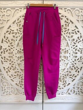FIGS Technical Collection Scrub Jogger Pants XS Tall Magenta Pink